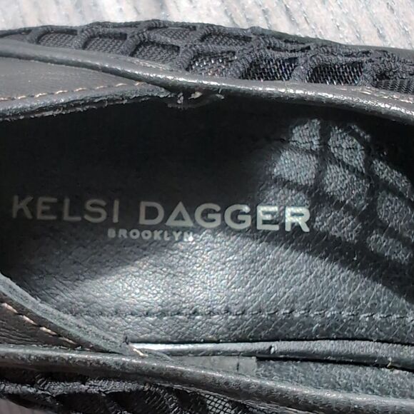 NWT Kelsi Dagger Genuine Leather Black Mesh Slip-On Loafer Size 6.5 Us Euro37 - Picture 6 of 14